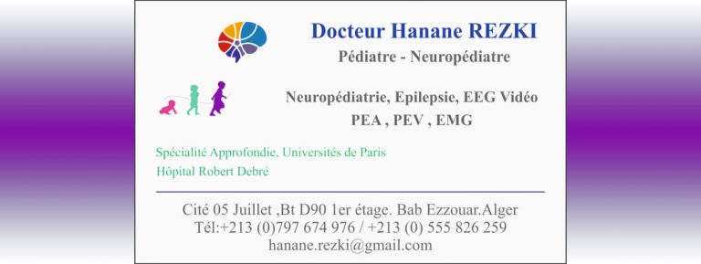 DOCTEUR REZKI HANANE  NEUROPÉDIATRE ALGER